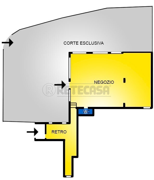 Planimetria Retecasa.jpg - Locale Commerciale viale della pace  169, Vicenza - planimetria 1