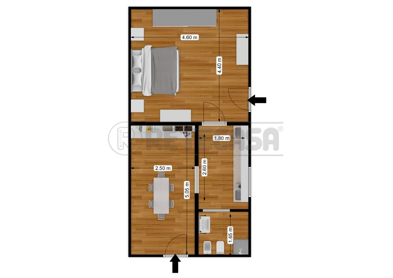 108024522_via_podgora_6_first_floor_first_design_2 - Two-room apartment Via Podgora  6, Bisceglie - floor plans 1