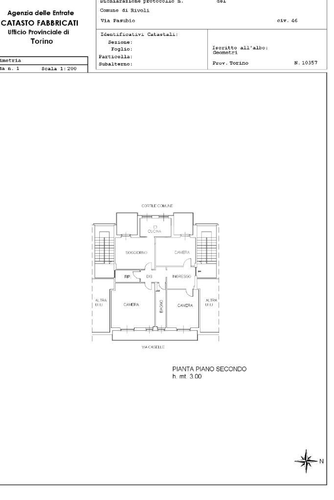 Four-room apartment Via pasubio, Rivoli - floor plans 1