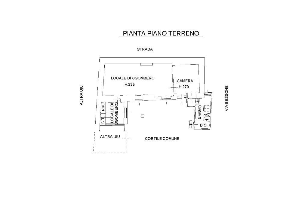 Casa semi indipendente Via Bessone Giovanni, Porte - planimetria 1