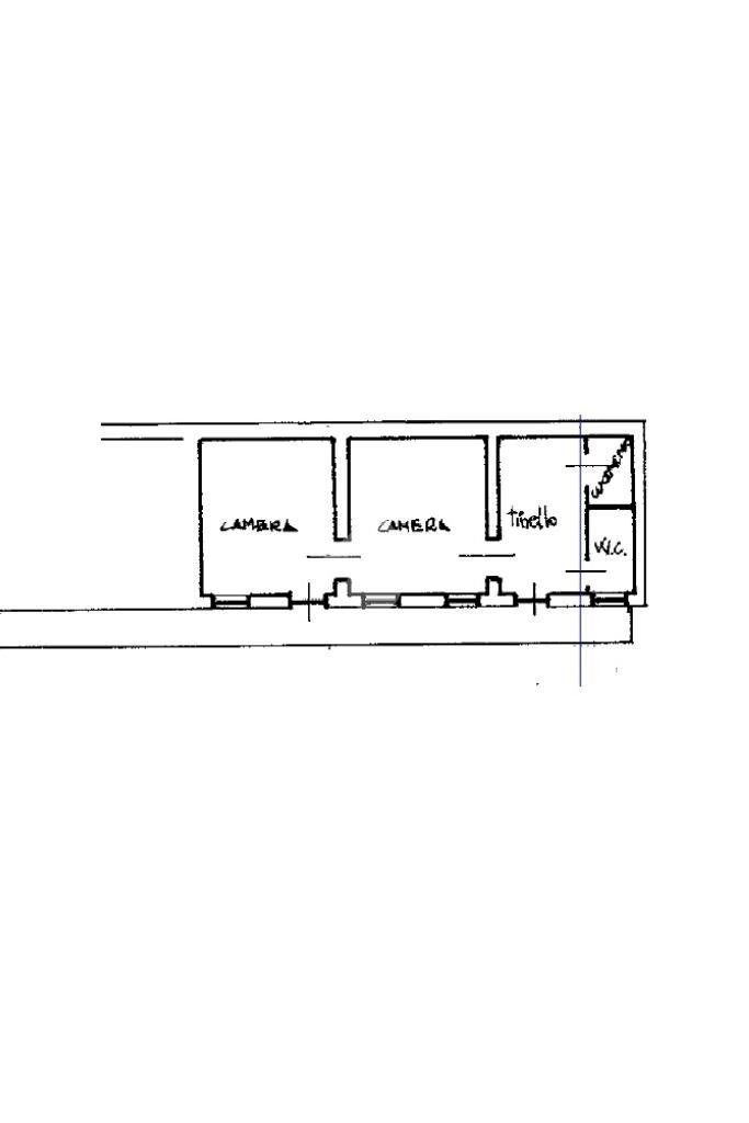 Three-room apartment Via S. Giuseppe Benedetto Cottolengo, Torino (neighborhood Valdocco) - floor plans 1