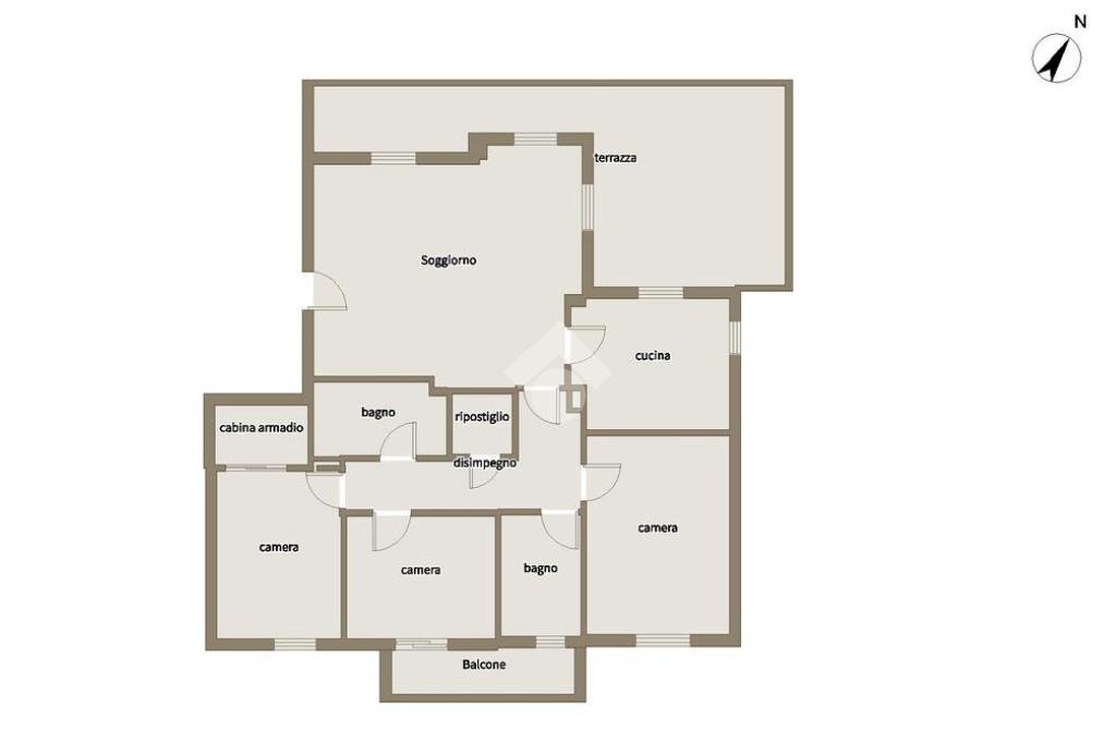Quadrilocale Via Cesare Battisti, Melegnano - planimetria 1