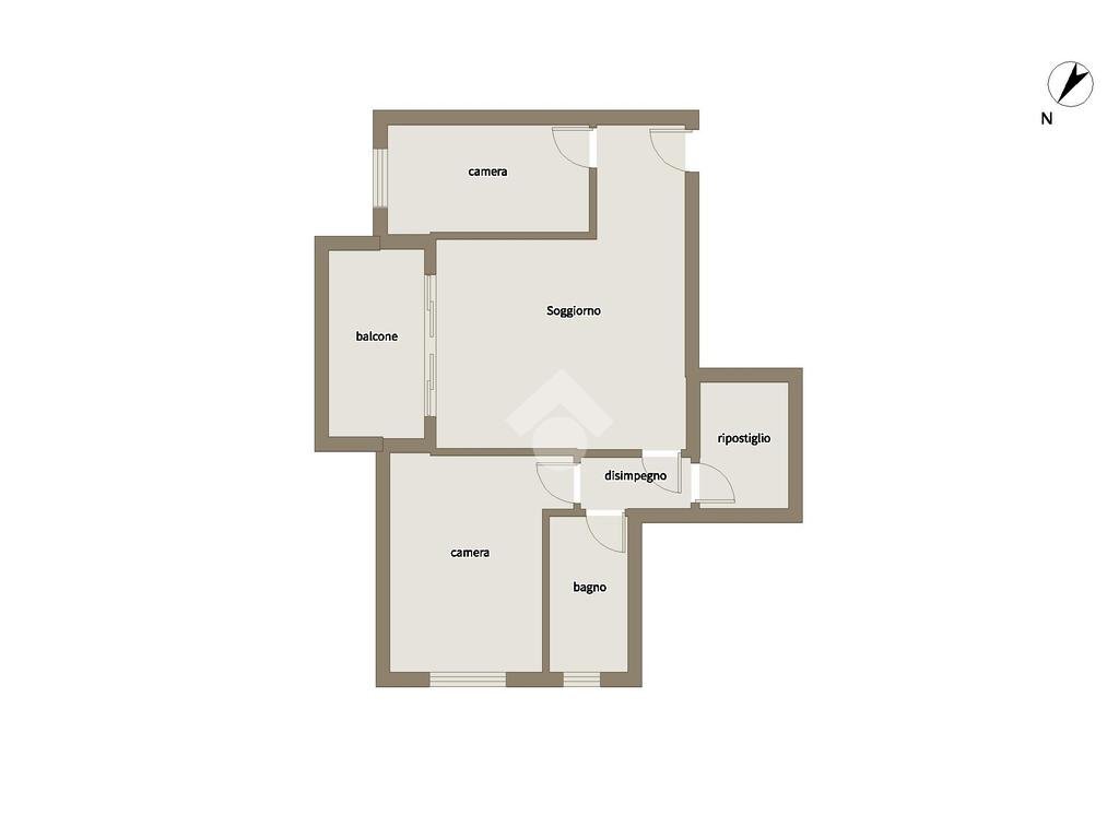 Trilocale Via Premi Nobel, Cervignano d'Adda - planimetria 1