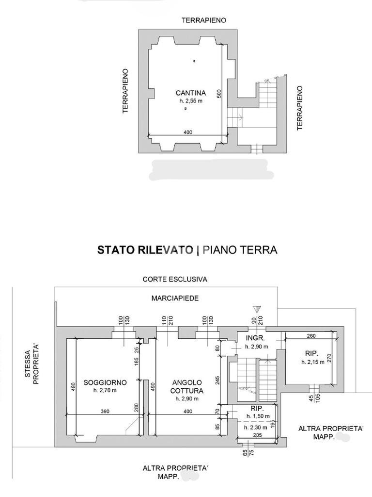 Independent house Via Borgomasino, Vestignè - floor plans 1