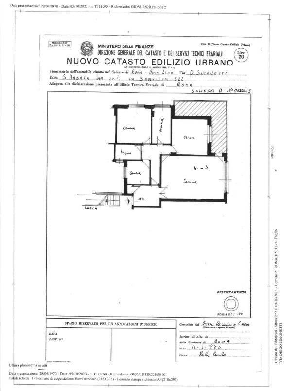 Foto 28 - Four-room apartment Via Diego Simonetti, Roma - floor plans 1
