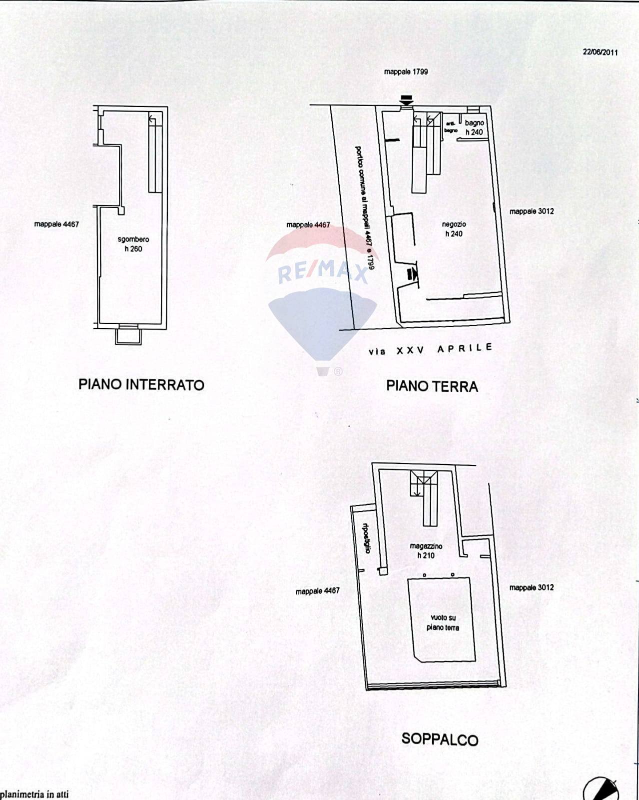 Pianta 2D - Negozio via XXV Aprile
 
37, Besozzo - planimetria 1