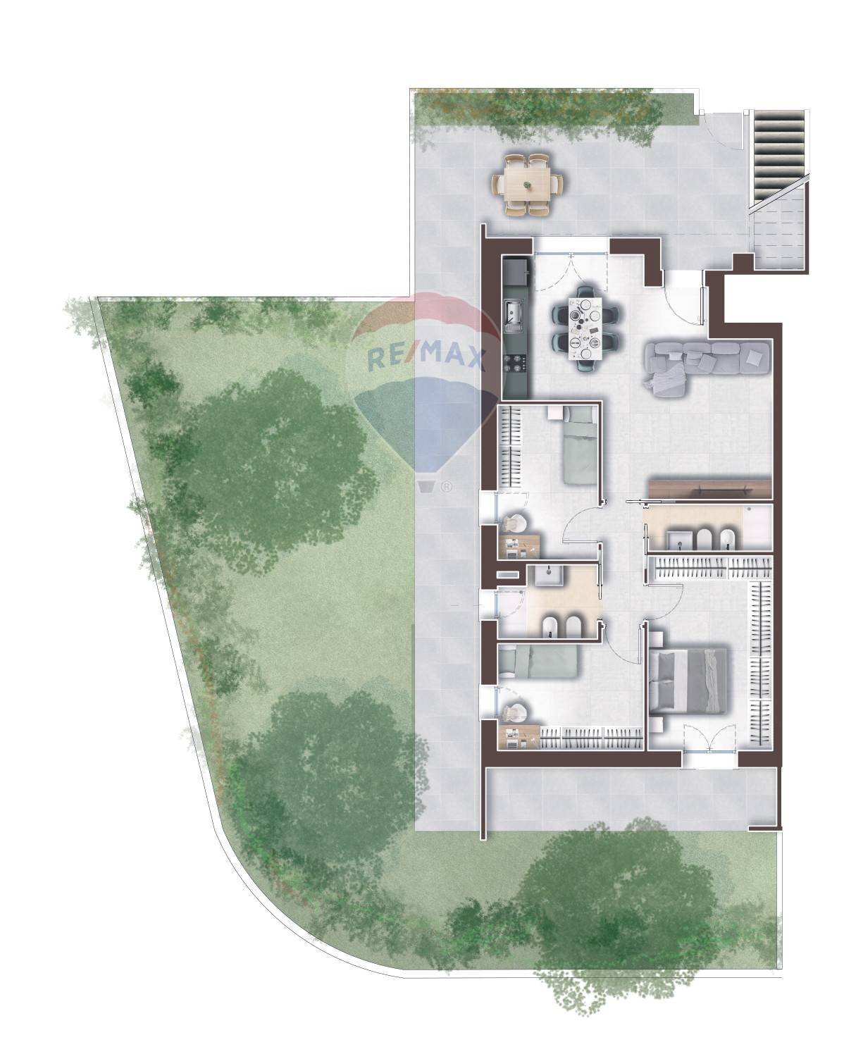 Pianta 2D - Quadrilocale Via Cles
 
snc, Roma - planimetria 1