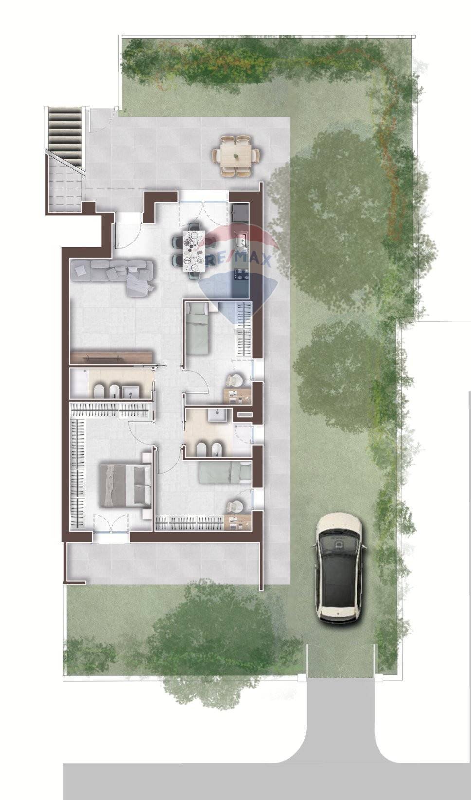 Pianta 2D - Quadrilocale Via Cles
 
snc, Roma - planimetria 1