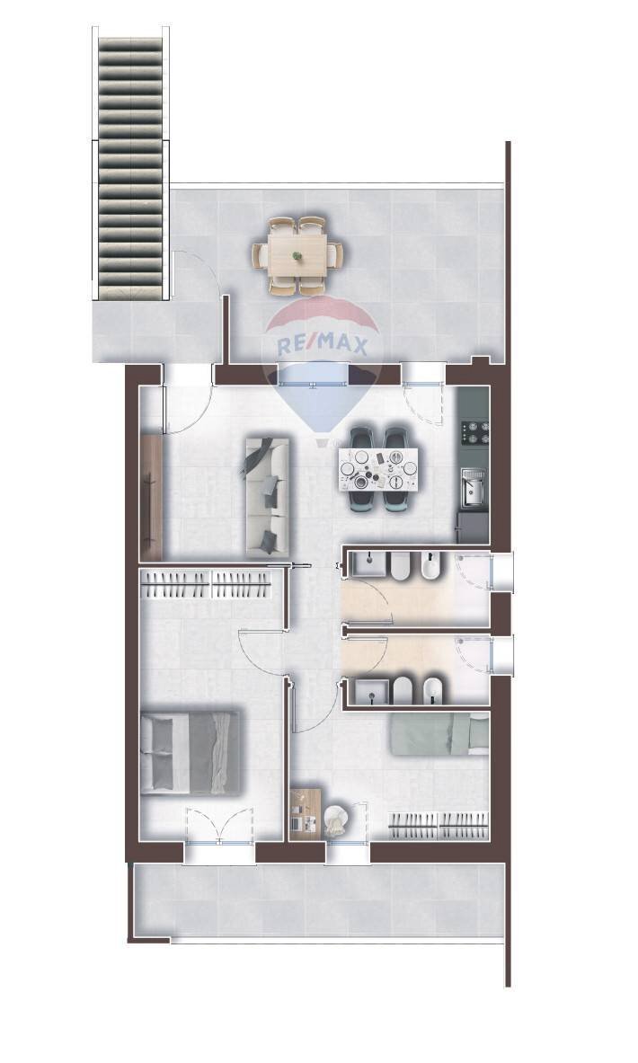 Pianta 2D - Trilocale Via Cles
 
snc, Roma - planimetria 1