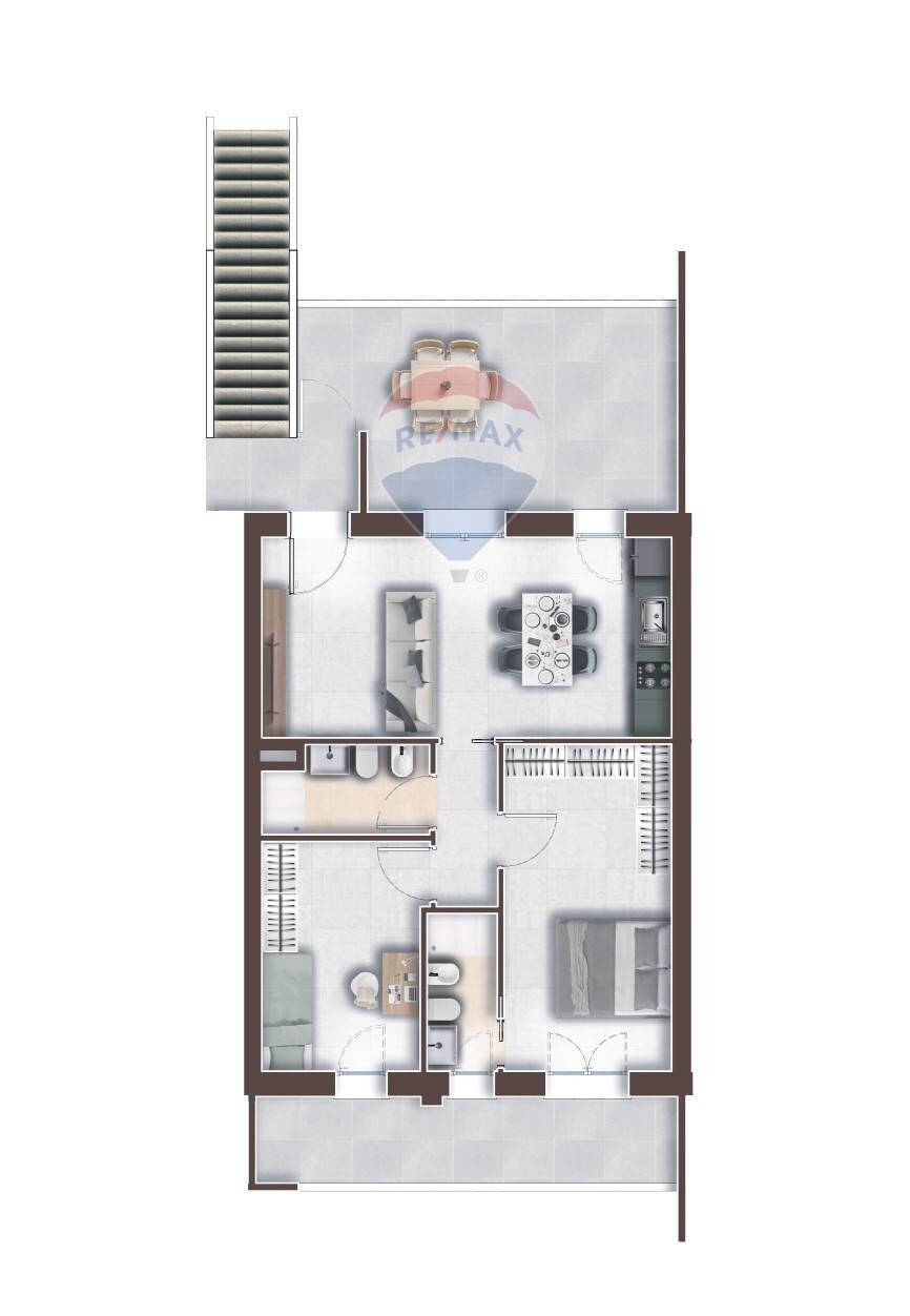 Pianta 2D - Trilocale Via Cles
 
snc, Roma - planimetria 1
