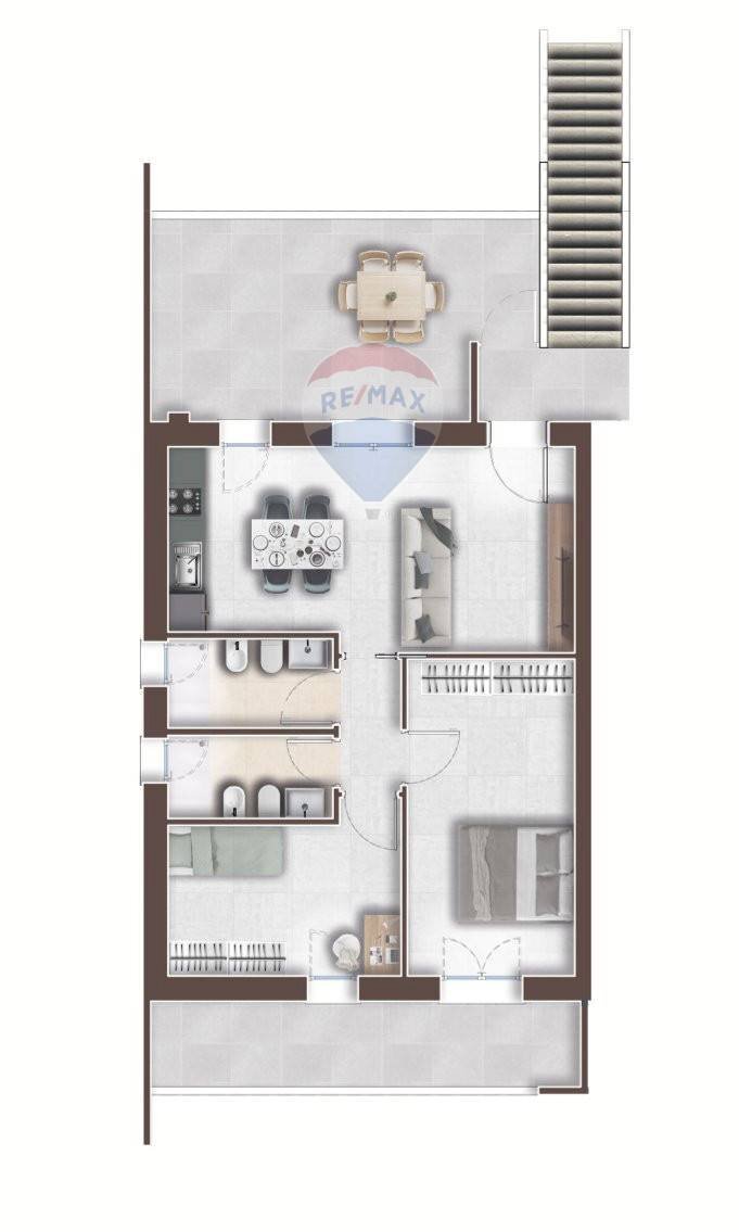 Pianta 2D - Trilocale Via Cles
 
snc, Roma - planimetria 1