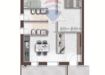 Pianta 2D - Trilocale Via Cles
 
snc, Roma - foto 9