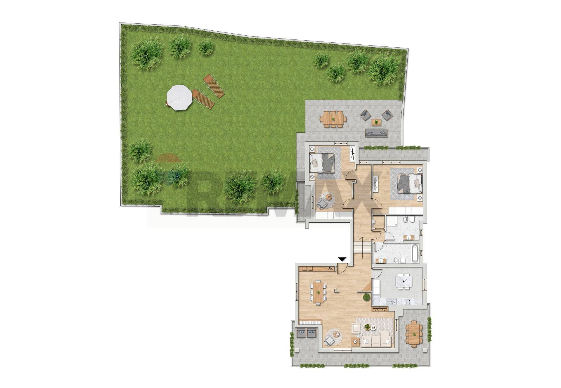 Pianta 2D - Quadrilocale via de gasperi, Gessate - planimetria 1