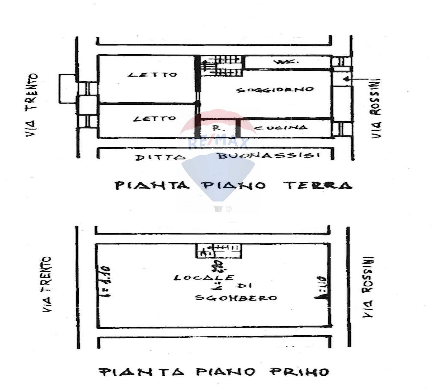 Pianta 2D - Trilocale Via Rossini
 
12, Orsara di Puglia - planimetria 1