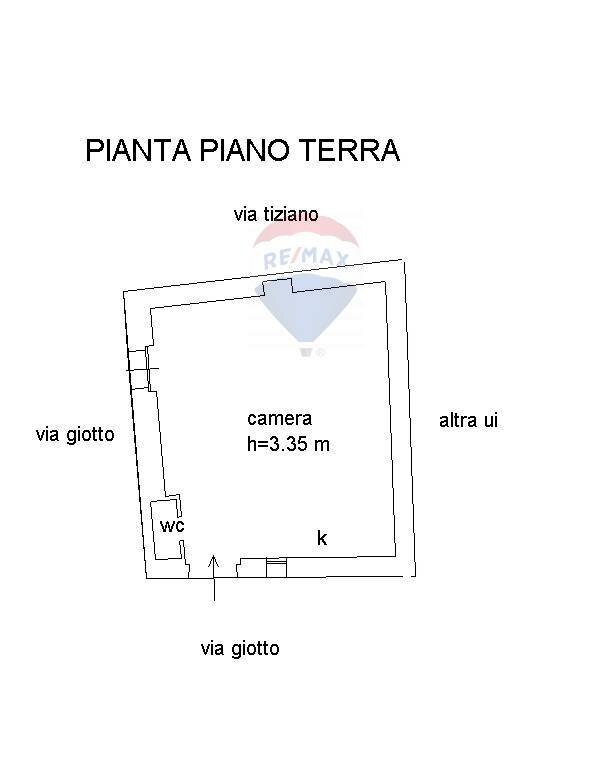 Pianta 2D - Casa indipendente Via Giotto
 
14, Orsara di Puglia - planimetria 1