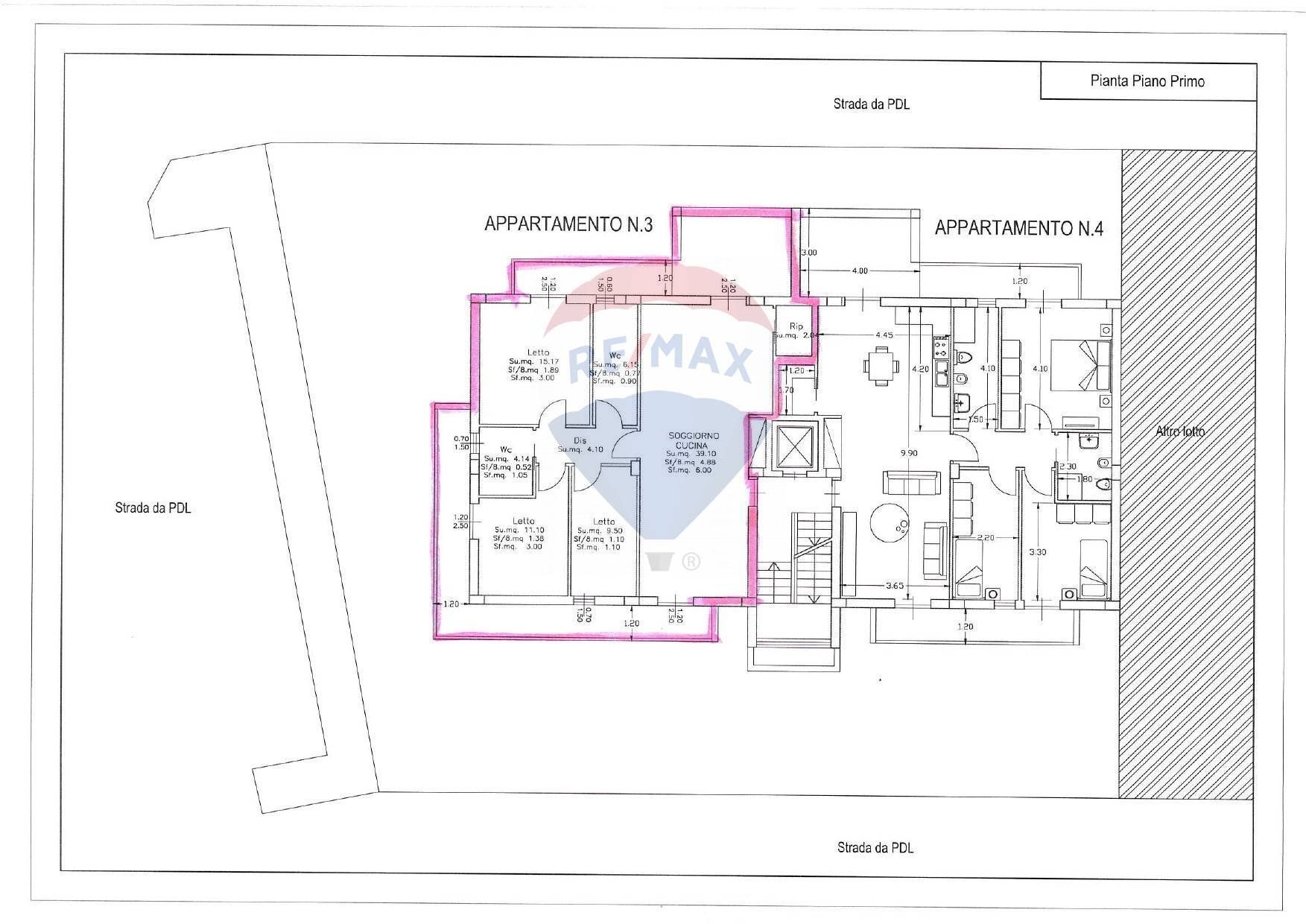 Pianta 2D - Four-room apartment via  Generale Carlo Alberto della Chiesa
 
10, Ficarazzi - floor plans 1
