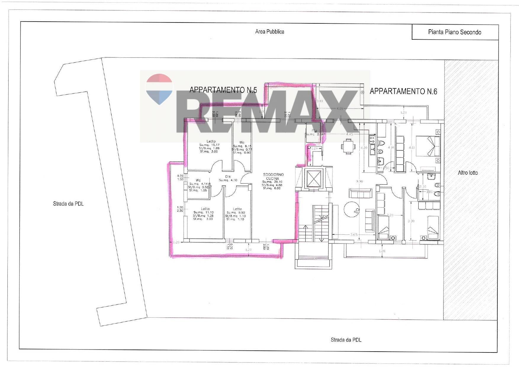Pianta 2D - Four-room apartment via  Generale Carlo Alberto della Chiesa
 
10, Ficarazzi - floor plans 1