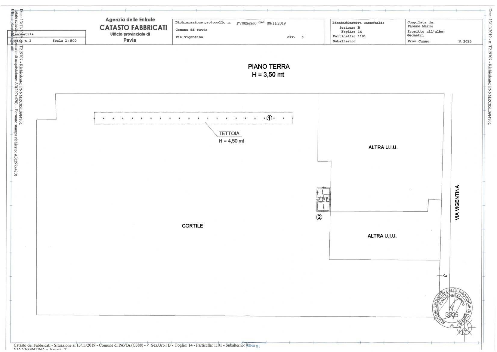 Foto 25 - Terreno edificabile via Vigentina
 
6, Pavia - planimetria 1