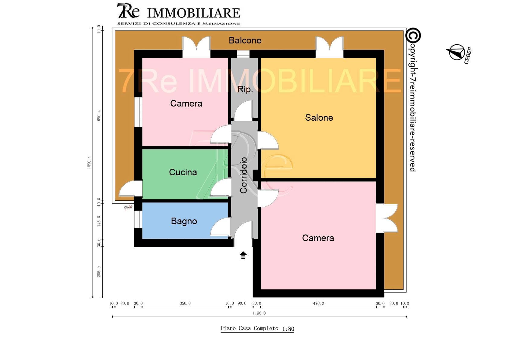 Foto 2 - Trilocale Via Pio La torre
 
17, Piana degli Albanesi - planimetria 1