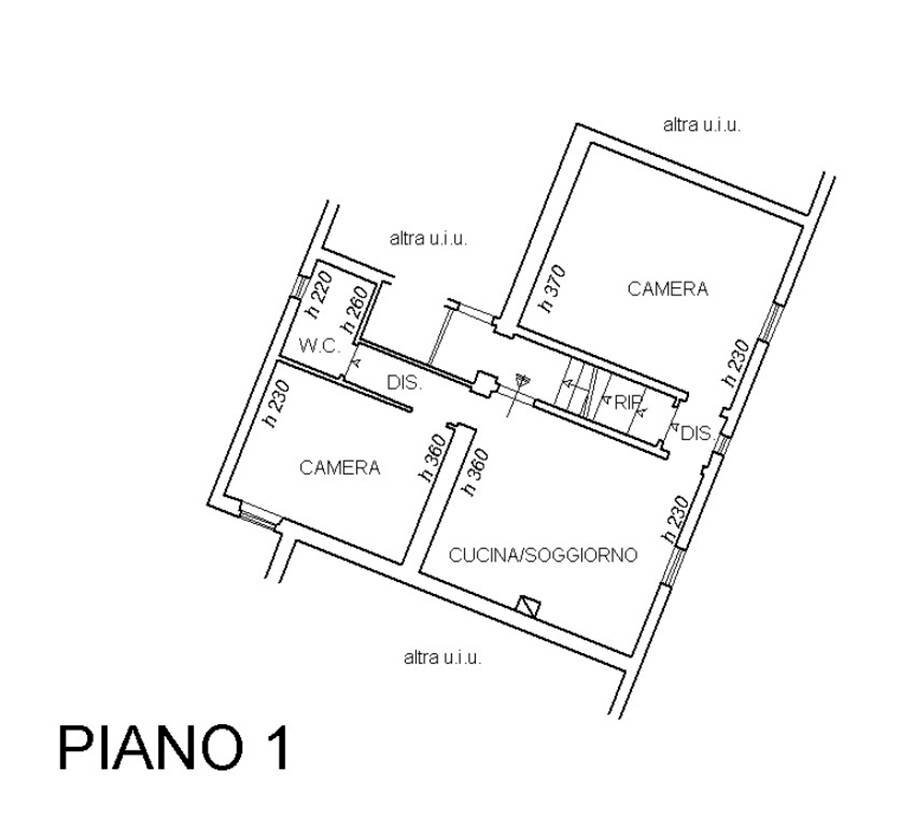 Foto 10 - Four-room apartment San Gimignano - floor plans 1