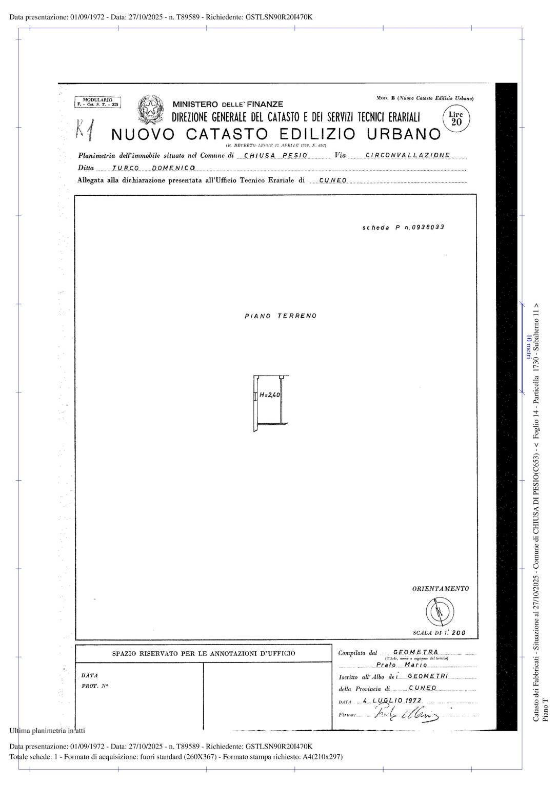 Three-room apartment via Circonvallazione Vigne, 12, Chiusa di Pesio - floor plans 1