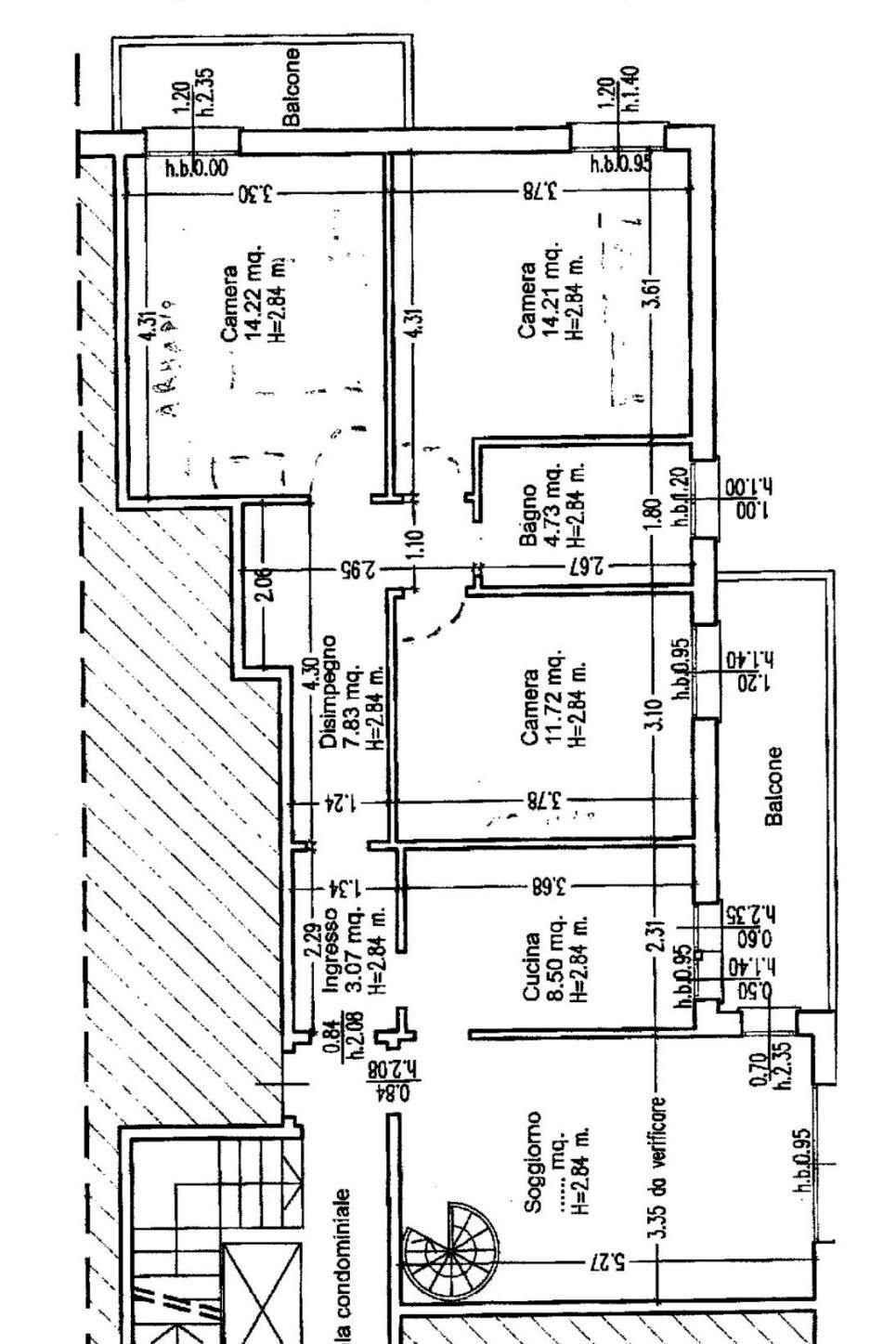 Four-room apartment via 2 Giugno, 1, Calderara di Reno - floor plans 1