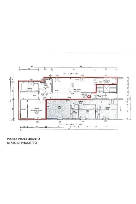 Three-room apartment viale Antonio Silvani, Bologna (neighborhood Centro Storico) - floor plans 1