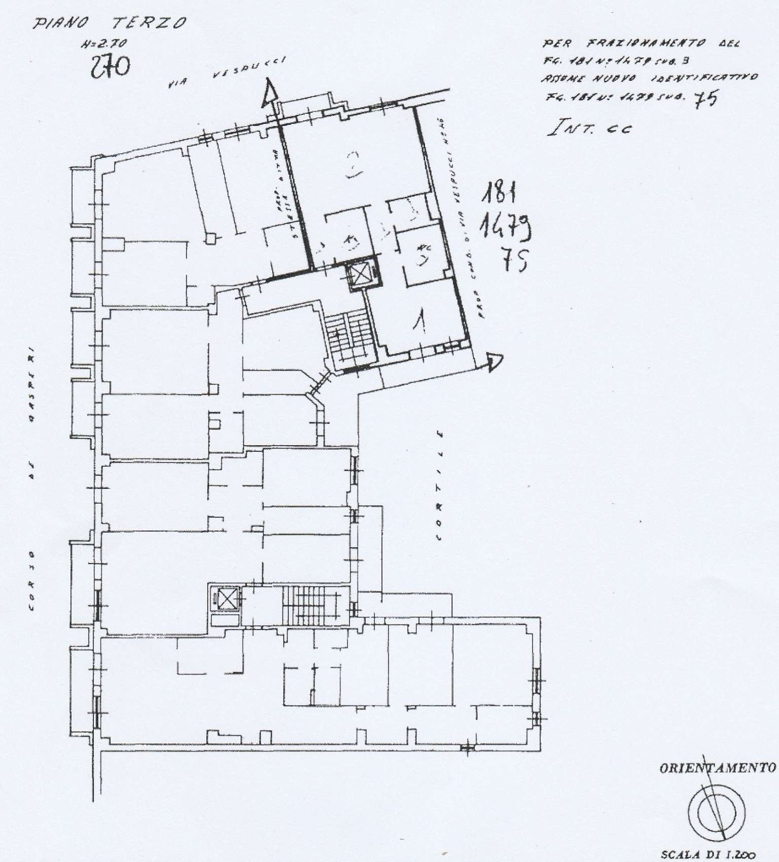 planimetria - Bilocale corso De Gasperi, 26, Torino (zona Crocetta) - planimetria 1