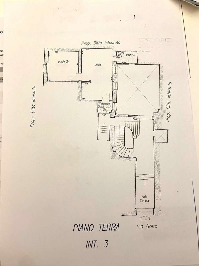 planimetria ufficio - Office via Goito, Bologna (neighborhood Centro Storico) - floor plans 1