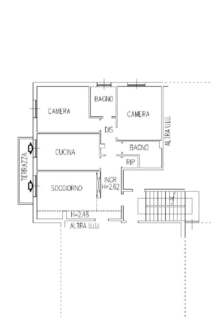 Trilocale Via Larga, Calderara di Reno - planimetria 1