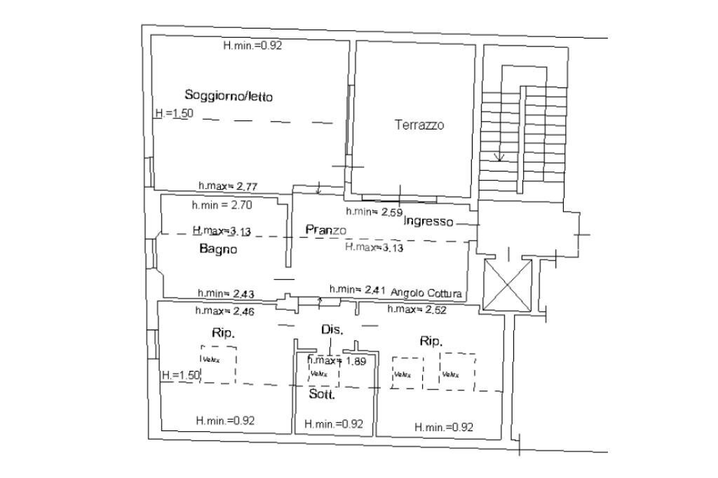 Attico Via piave, Mirandola - planimetria 1