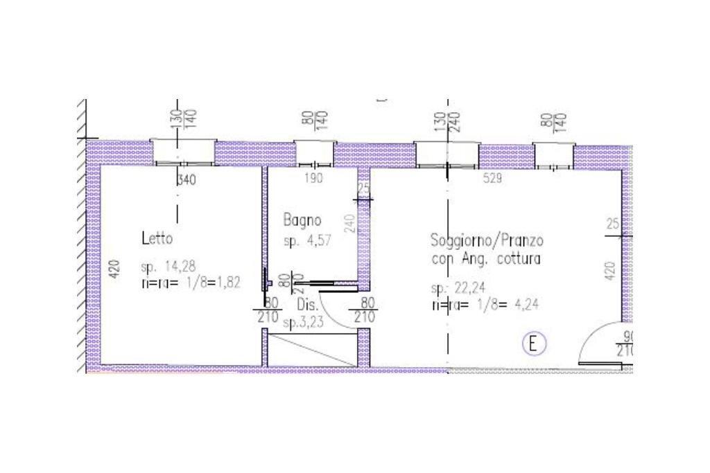Two-room apartment Strada Statale Romana Nord, Carpi - floor plans 1