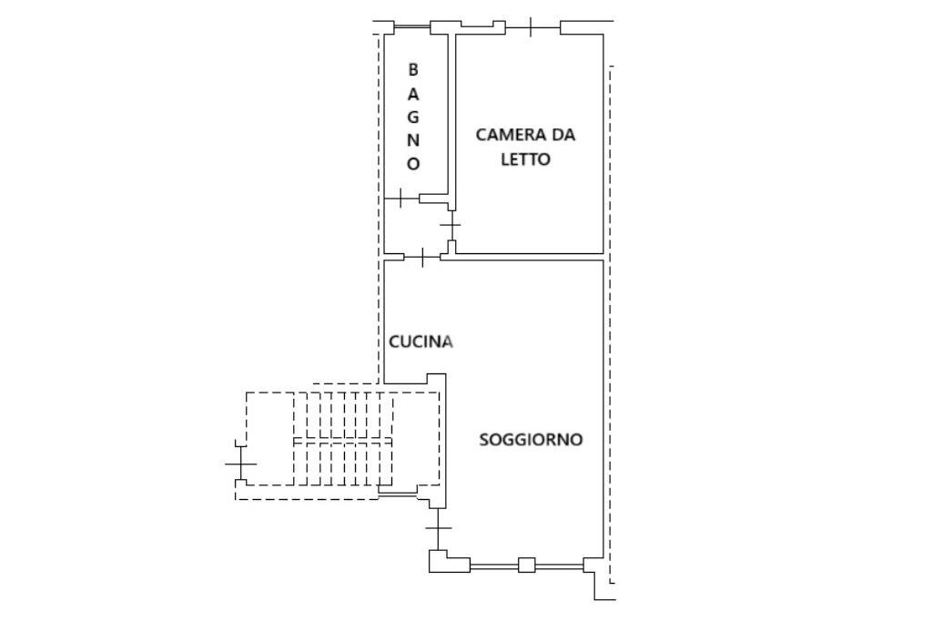 Bilocale Via Envie, Revello - planimetria 1