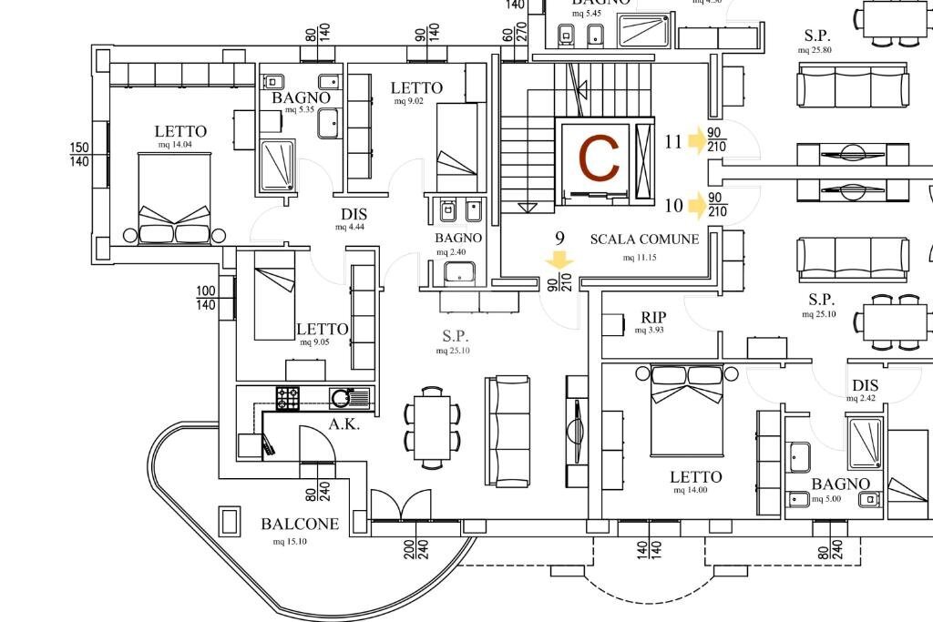 Quadrilocale Via Peschiera, Castelfranco Emilia - planimetria 1