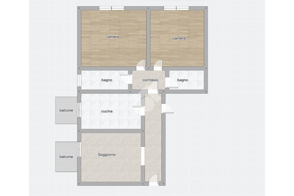 Trilocale Viale Regina Elena, Rimini - planimetria 1