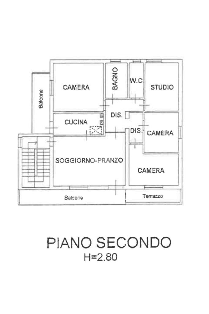Porzione di casa Via Francesco Denza, Rimini - planimetria 1