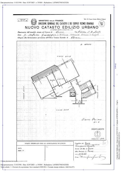 Foto 28 - Bilocale Piazza Carlo Alberto Scotti, Roma - planimetria 1