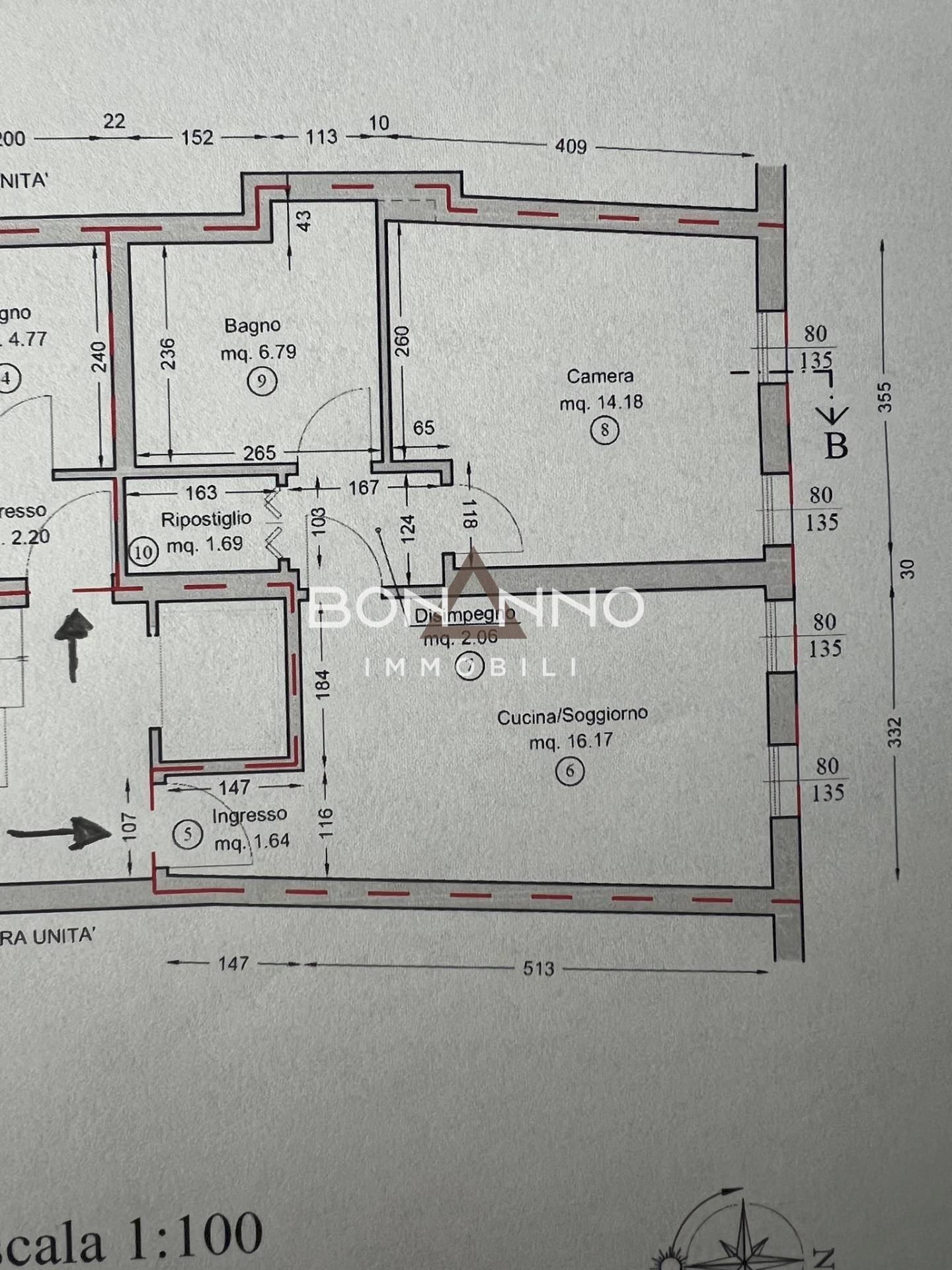Foto 24 - Two-room apartment Via preti
 
24, Castelfranco Veneto - floor plans 1