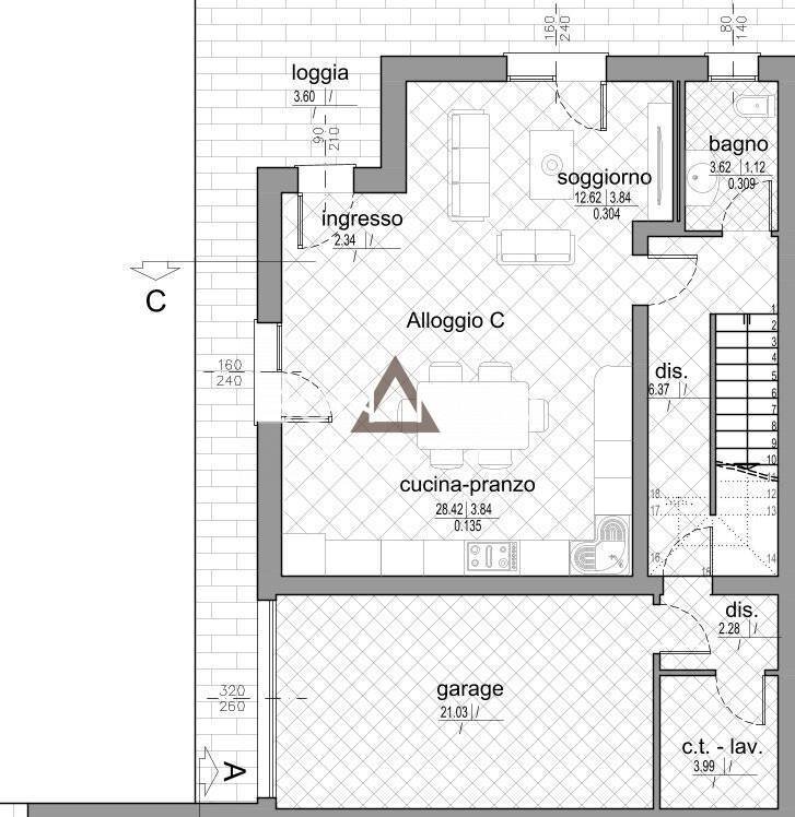 Foto 21 - Villa a Schiera VIA CASTELLANA, Loria - planimetria 1