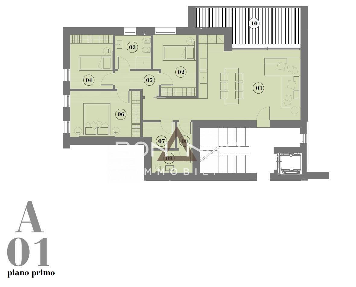 Foto 5 - Apartment PIAZZA POLONI DON VITTORIO, Montebelluna - floor plans 1