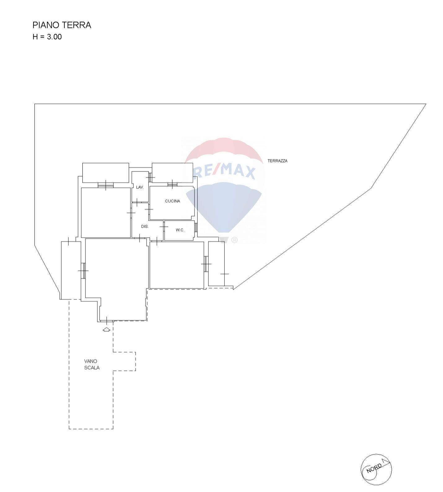 Pianta 2D - Trilocale VIA BATTELLO, Catania - planimetria 1