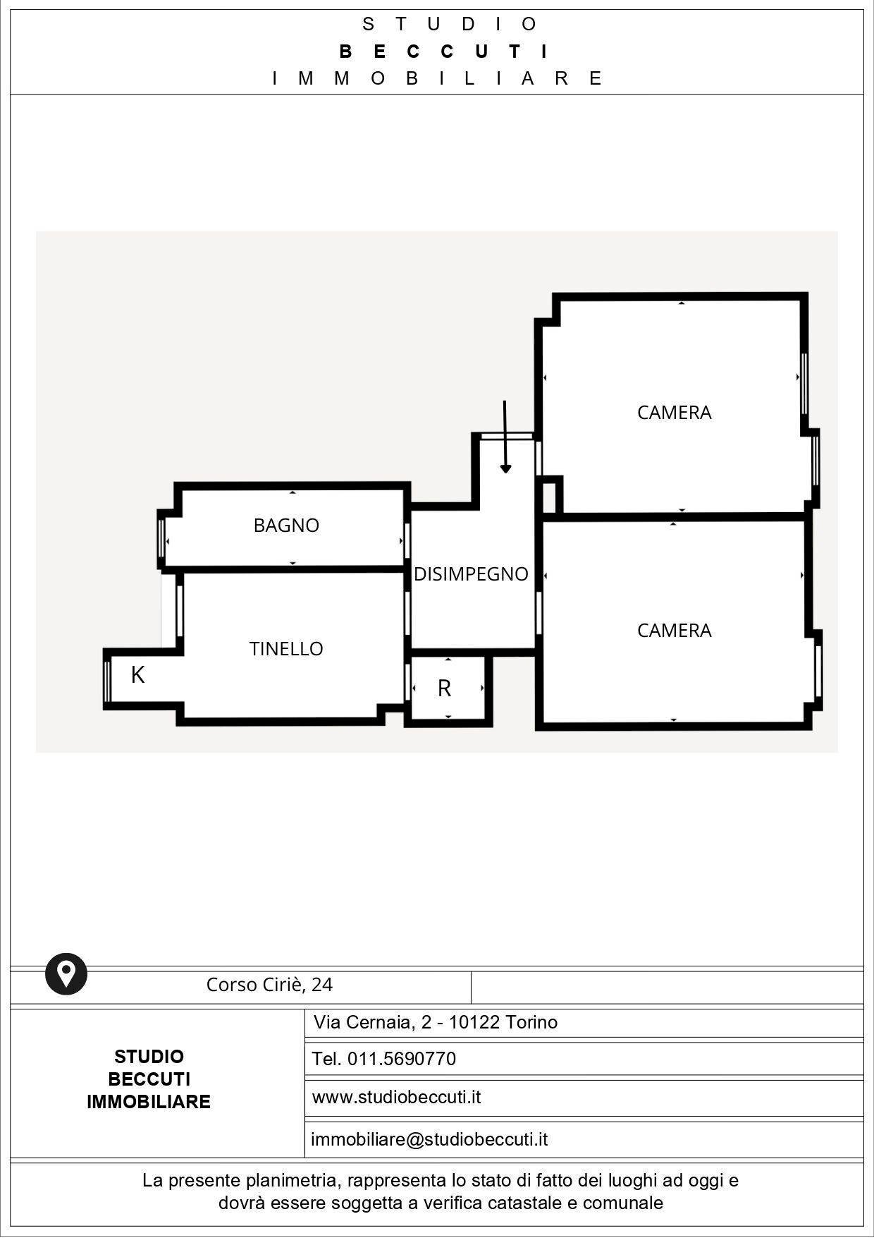 Foto 17 - Three-room apartment Corso Cirie'
 
24, Torino - floor plans 1