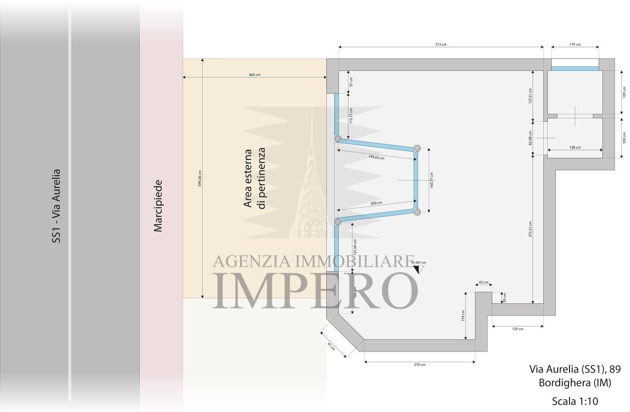 Piantina - Articoli da Regalo - Casalinghi Via Vittorio Emanuele II 93, Bordighera - planimetria 1
