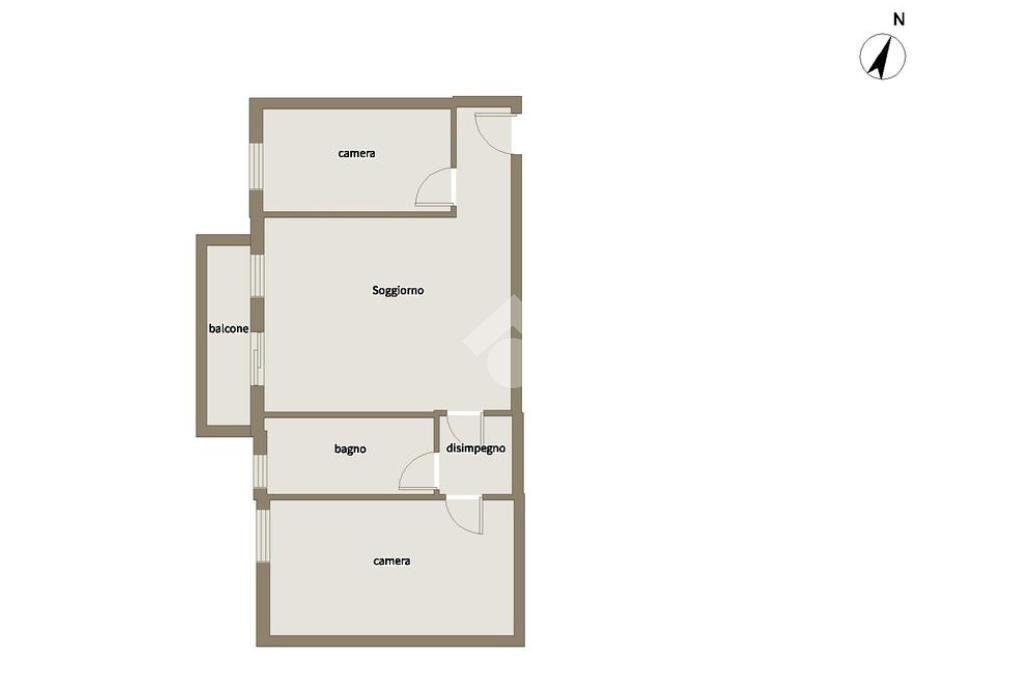 Trilocale Via Cesare Battisti, Melegnano - planimetria 1