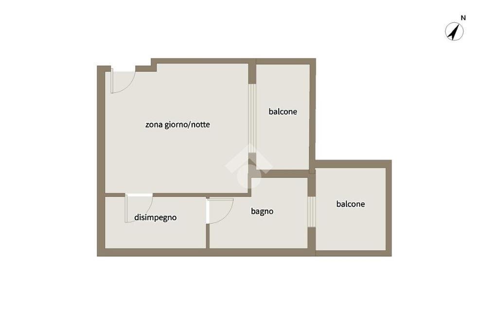 Monolocale Via Cesare Battisti, Melegnano - planimetria 1