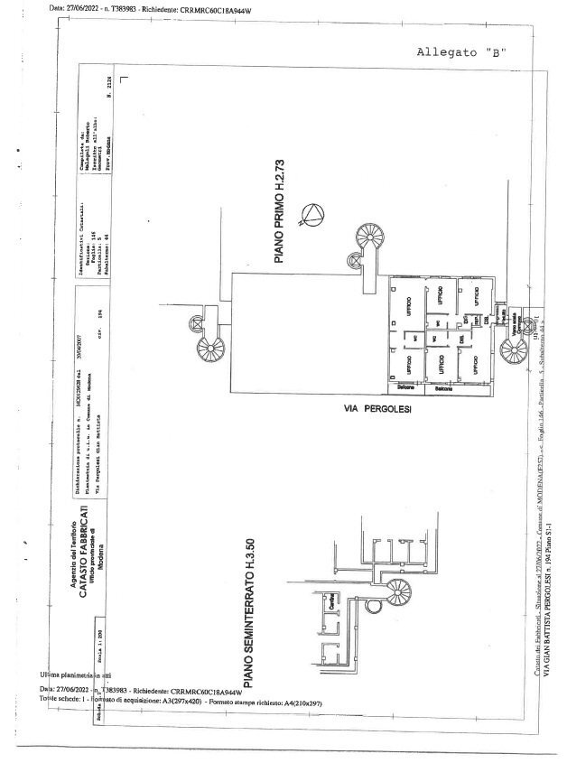 Planimetria.jpg - Ufficio Via Gian Battista Pergolesi 194, Modena - planimetria 1