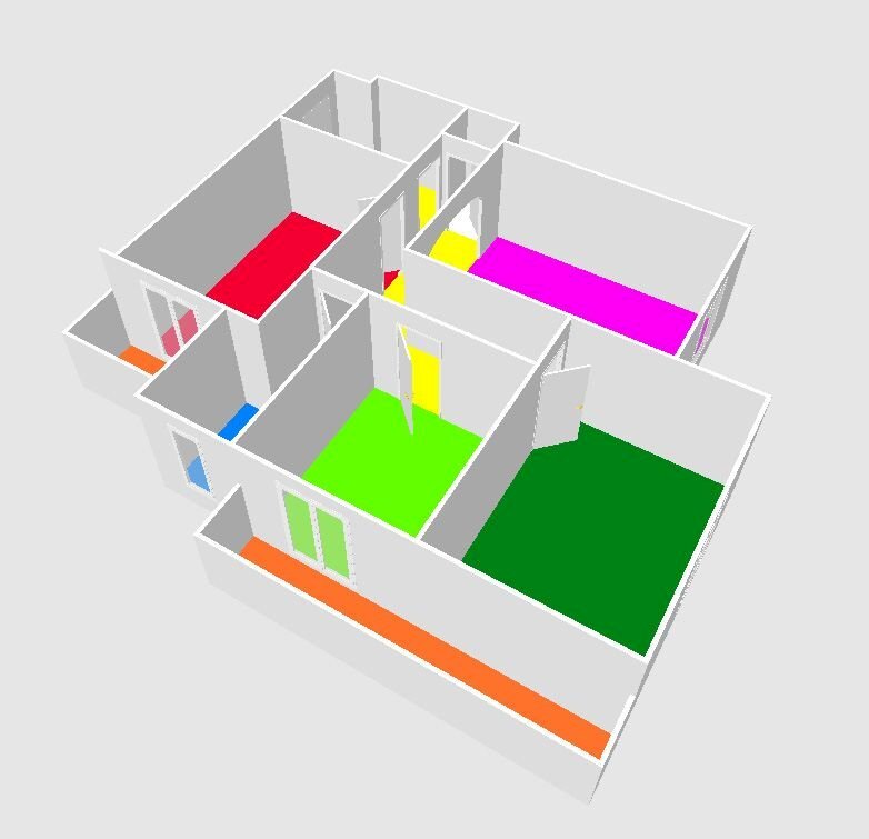 Four-room apartment Via San Romolo, Genova (neighborhood Palmaro) - floor plans 1