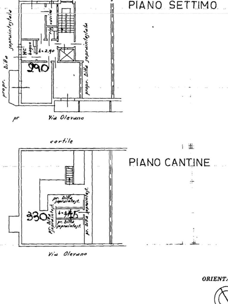 Three-room apartment Via Olevano, Grugliasco - floor plans 1
