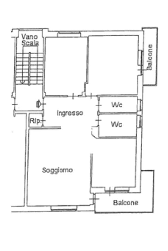 Four-room apartment Via Faletti, Nole - floor plans 1