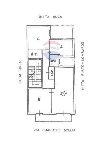 Pianta 2D - Quadrilocale Via Emanuele Bellia
 
260, Paterno - planimetria 1
